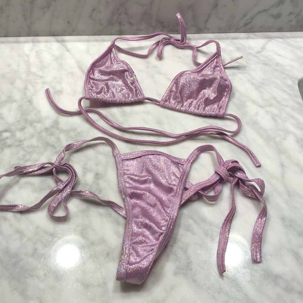 Lavender sparkle bikini